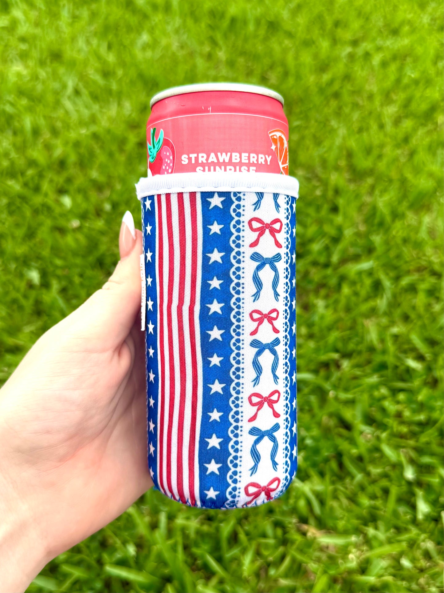 USA Striped Slim Can