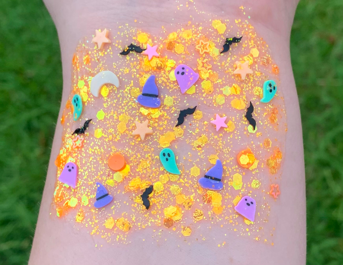 Neon Orange Organic Hair/Body/Face Halloween Glitter