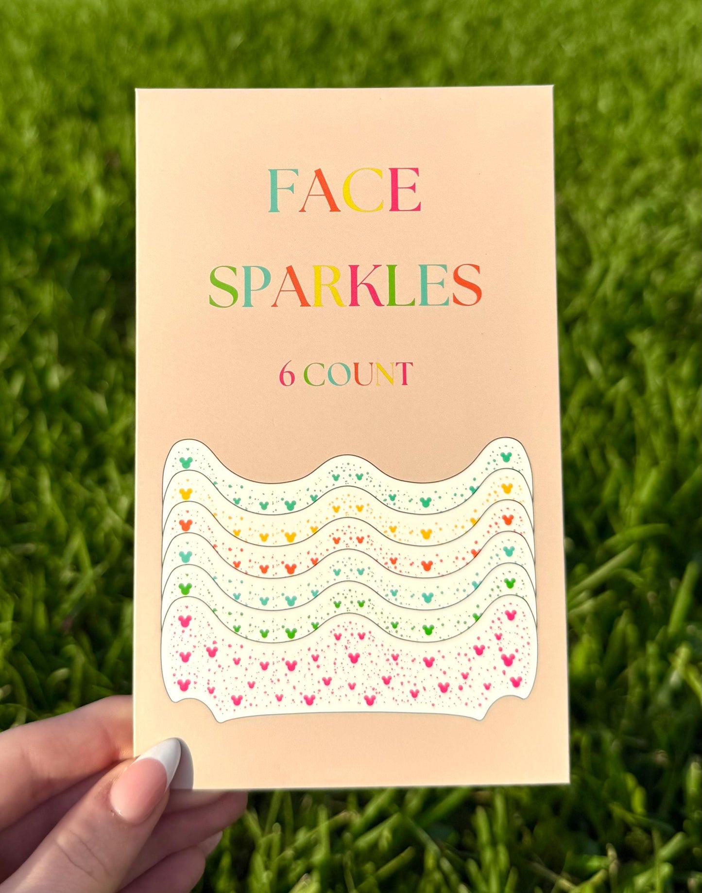 FACE SPARKLES Mouse Neon Colors 6pc | Custom Mouse Face Freckles