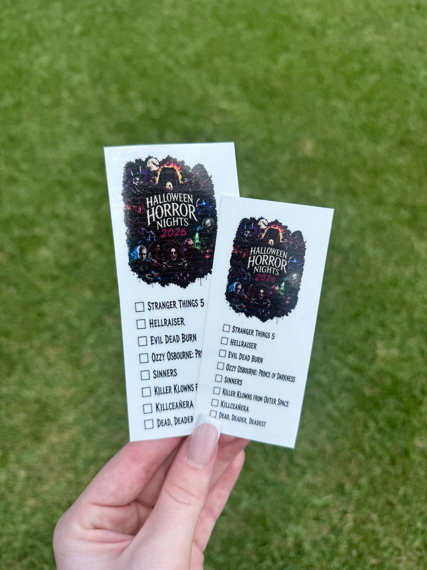 Halloween Horror Nights Hollywood 2026 Checklist Temporary Tattoo