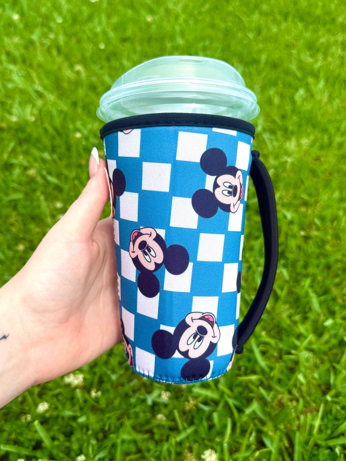 Mickey Blue Checker Large W Handle