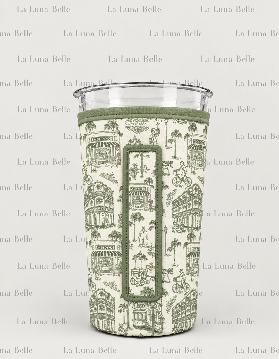 Pre Order: Green Nola Large Cup Sleeve