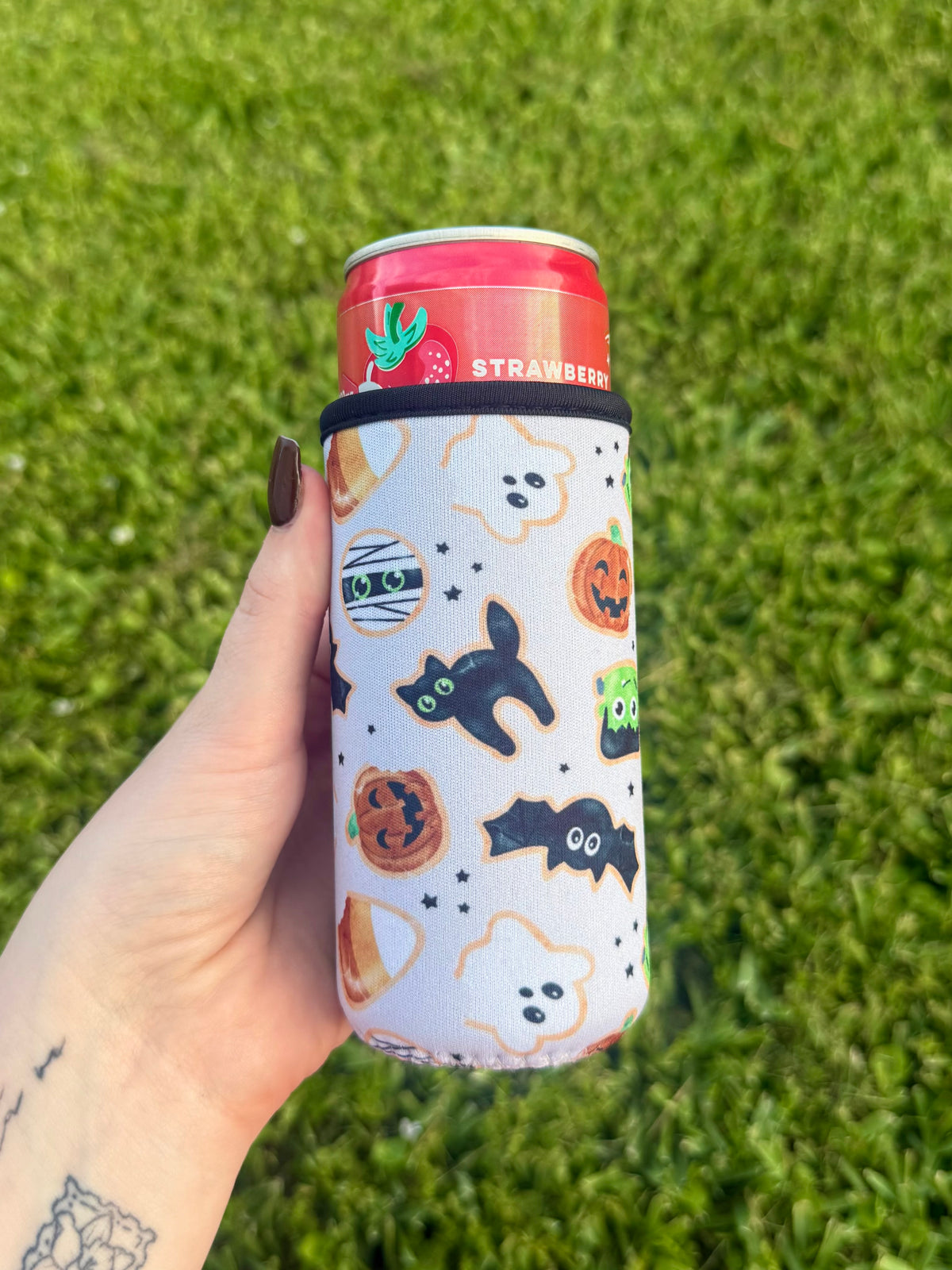 Halloween Cookie Slim Can Sleeve