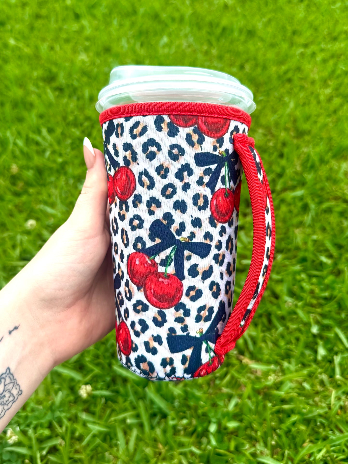 Leopard Cherry Large W Handle