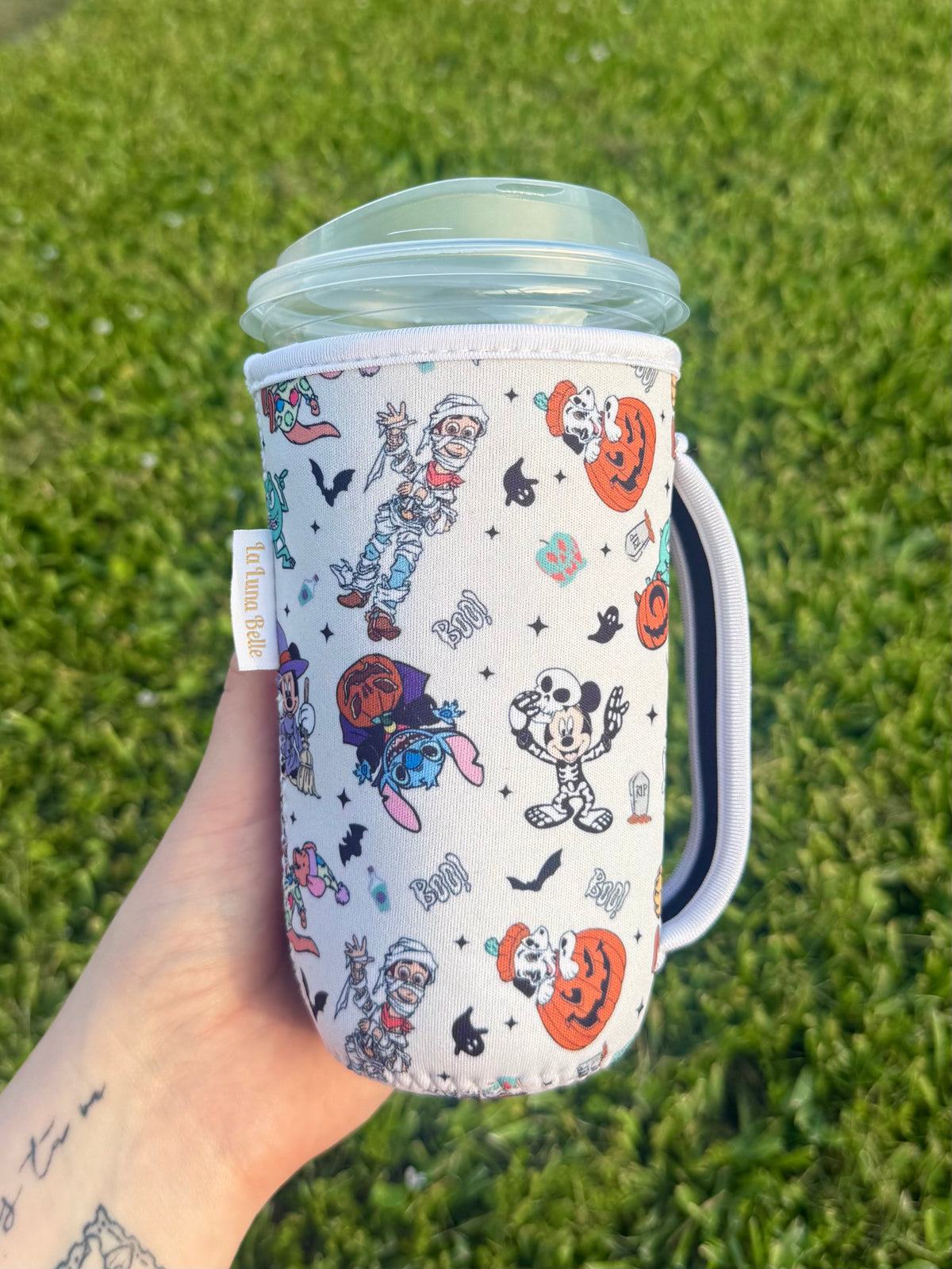 Disney Halloween Characters Large Cup Sleeve With Handle