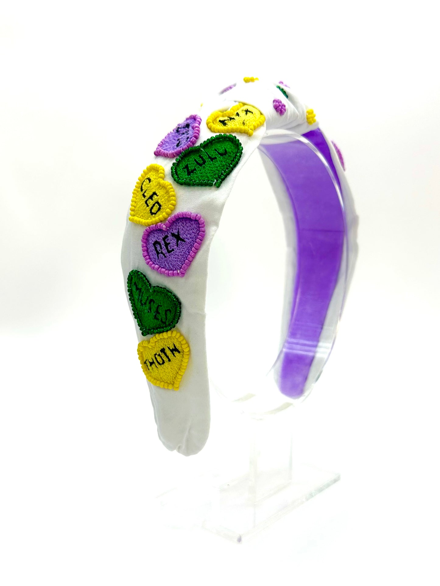 Mardi Gras Krewe Heart Headband