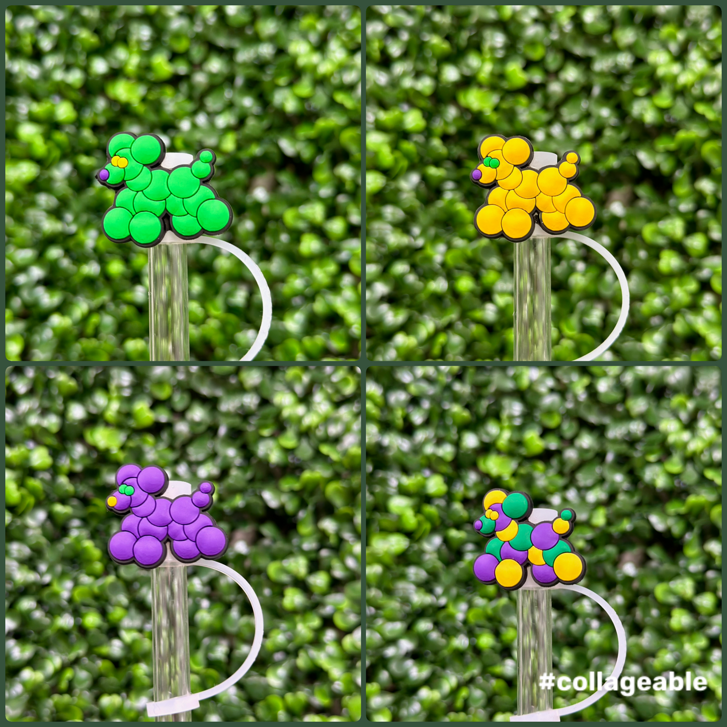Bead Dog Straw Topper Set