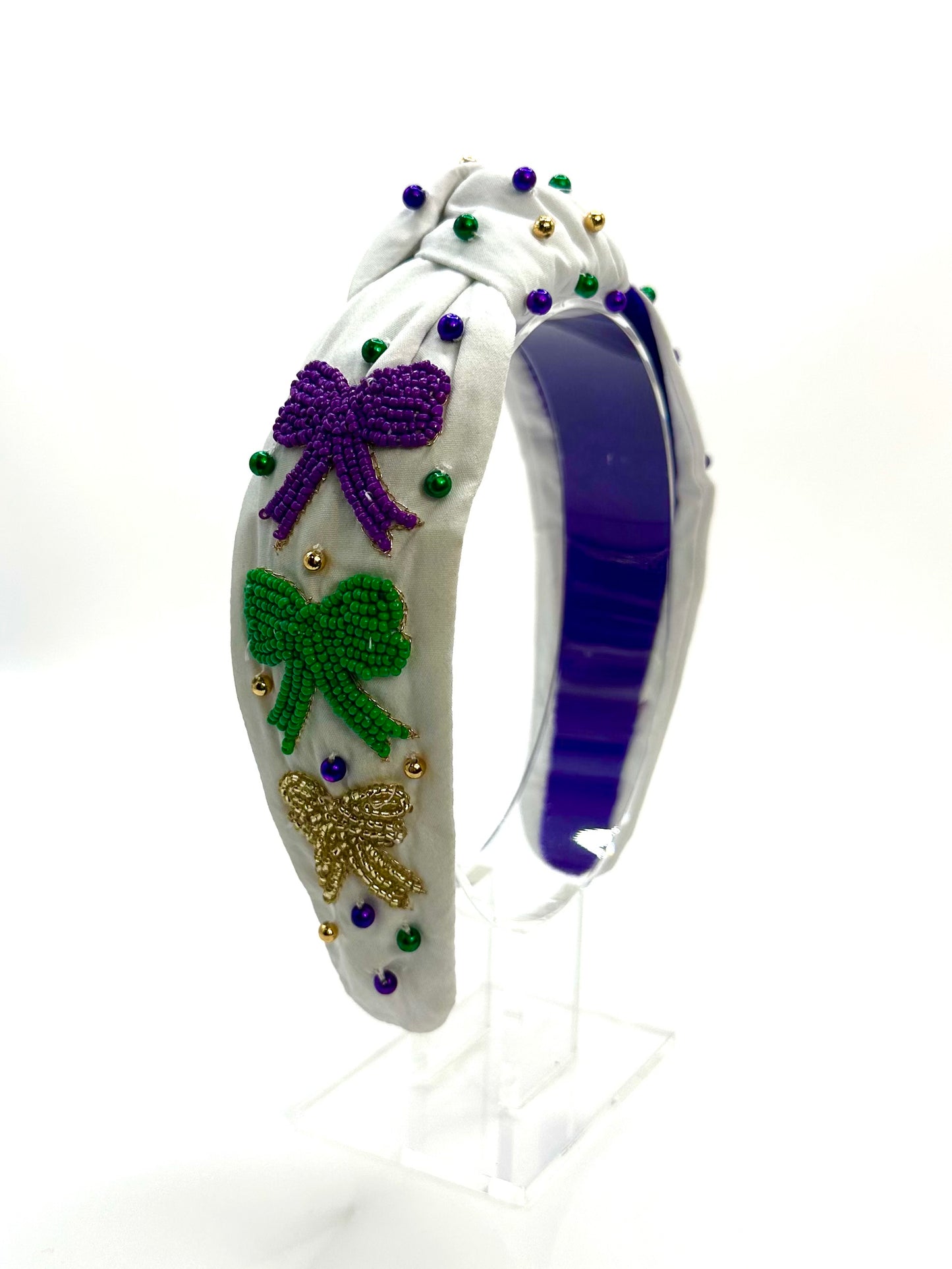 Mardi Gras Bow Headband