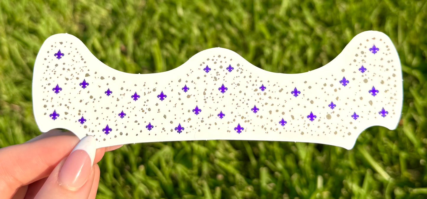 LSU Fleur De Lis 6pc Face Sparkles | Face Sparkles
