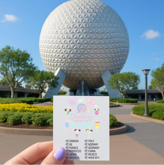 Drinking Around the World Princess Tattoo | Epcot World Showcase | Drinking Around the World Showcase Passport | Disney Temporary Tattoo