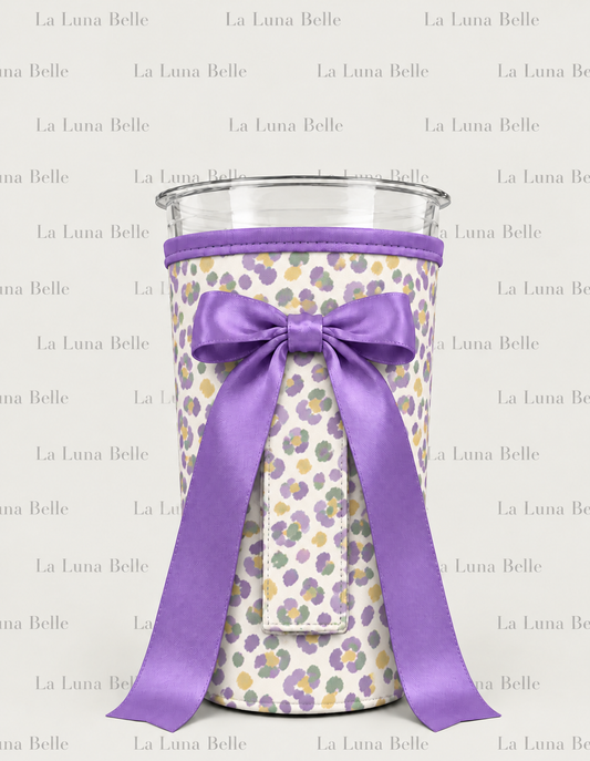 Pre Order: Mardi Gras Light Leopard Large Cup Sleeve