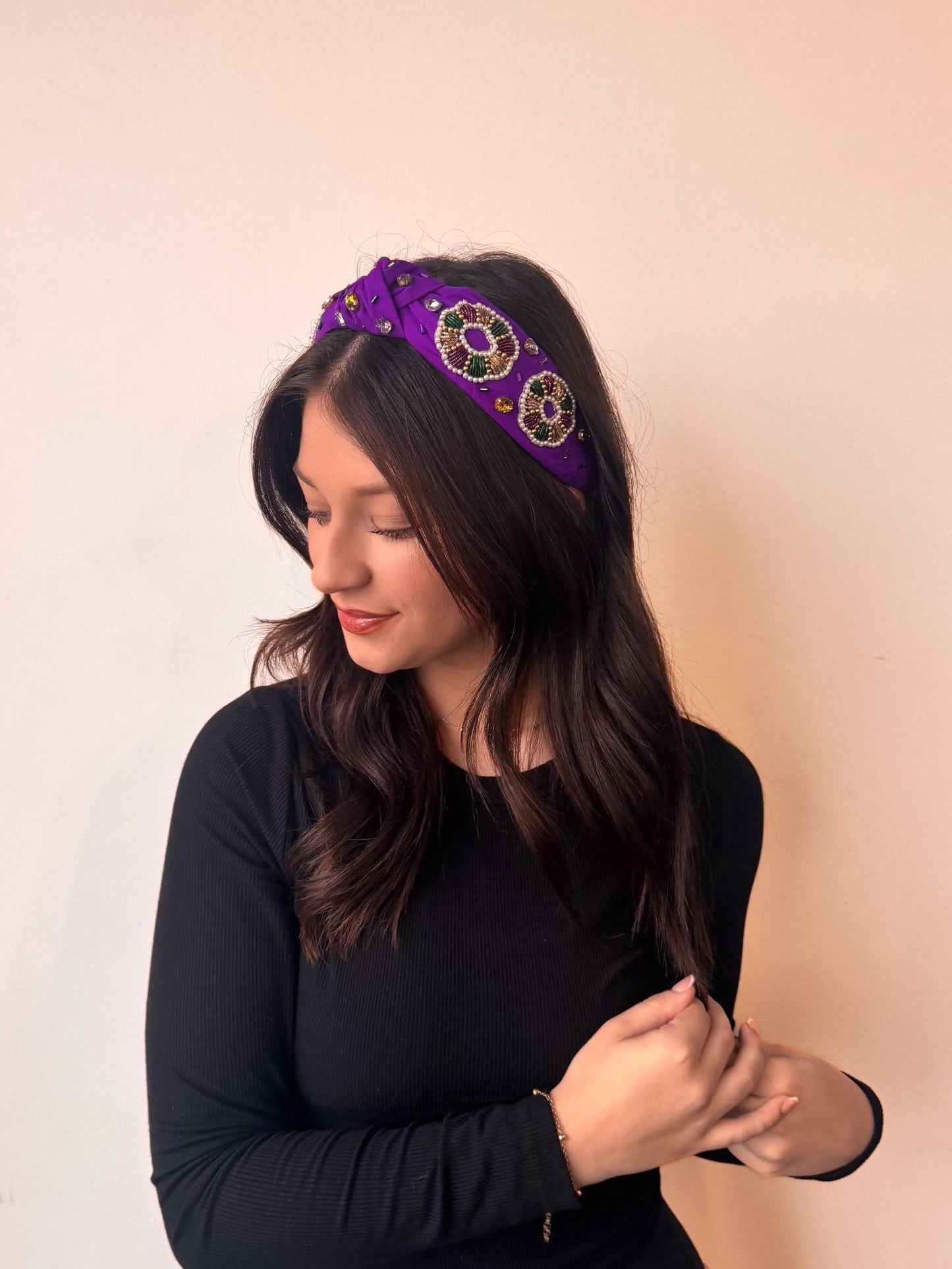 Mardi Gras King Cake Headband