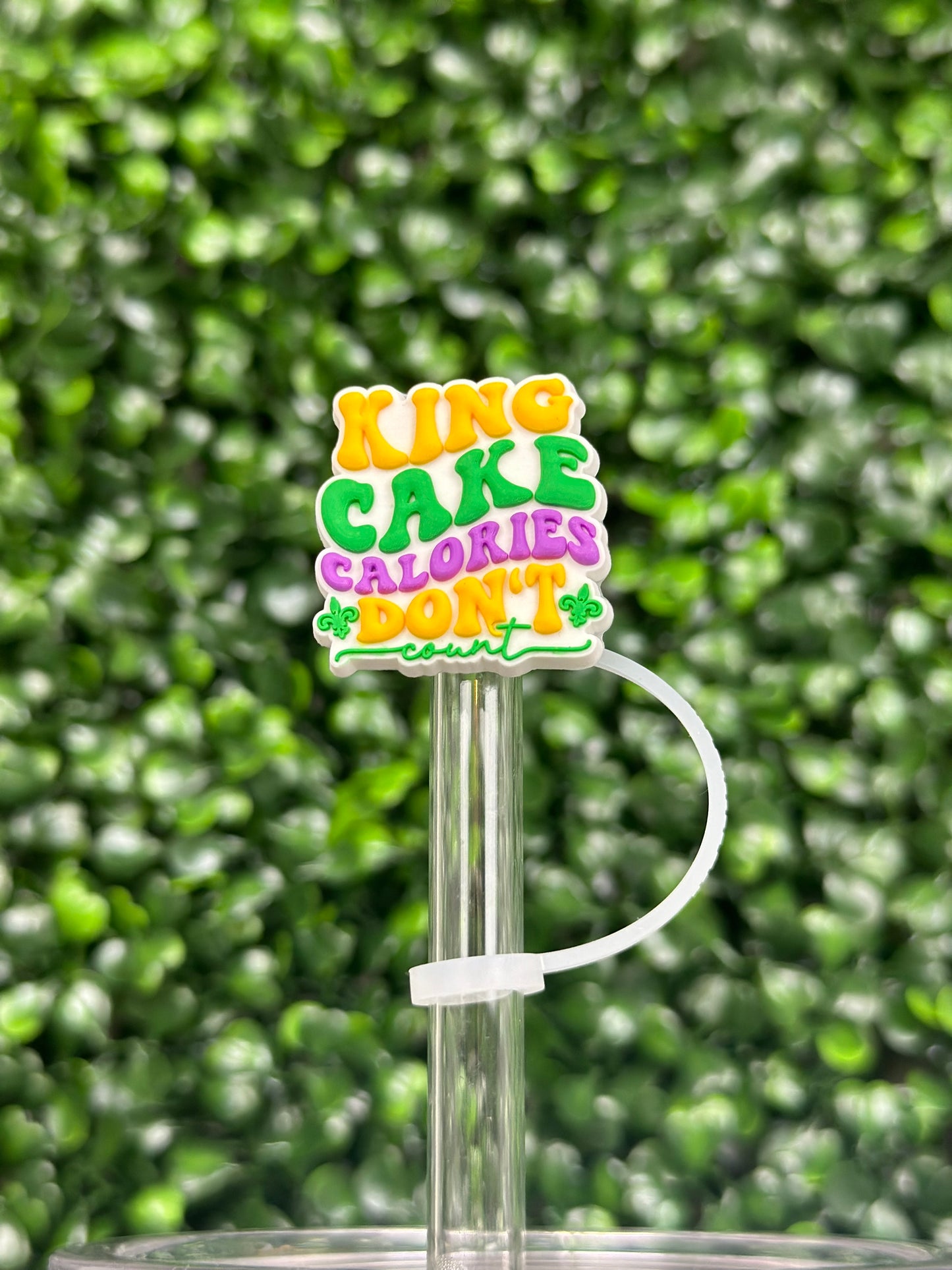 King Cake Calories Don’t Count Straw Topper (Pre-Order ETA beginning of January)