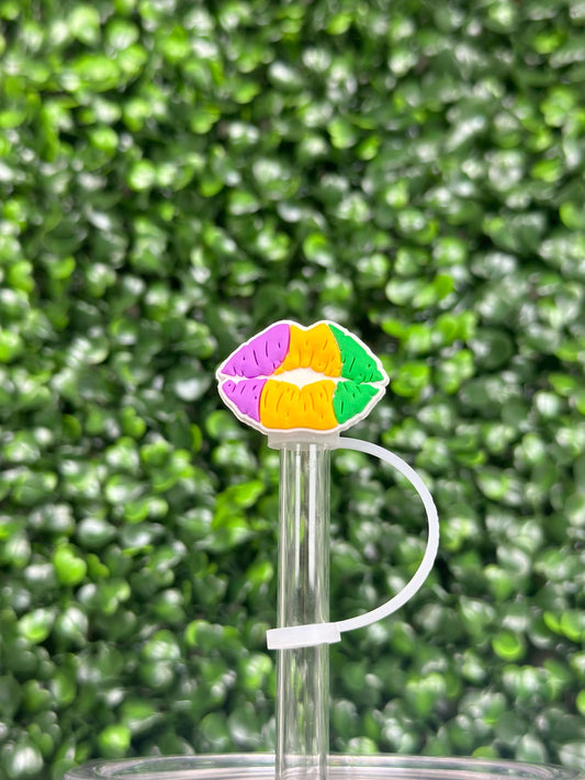 Mardi Gras Lips Mardi Gras Straw Topper
