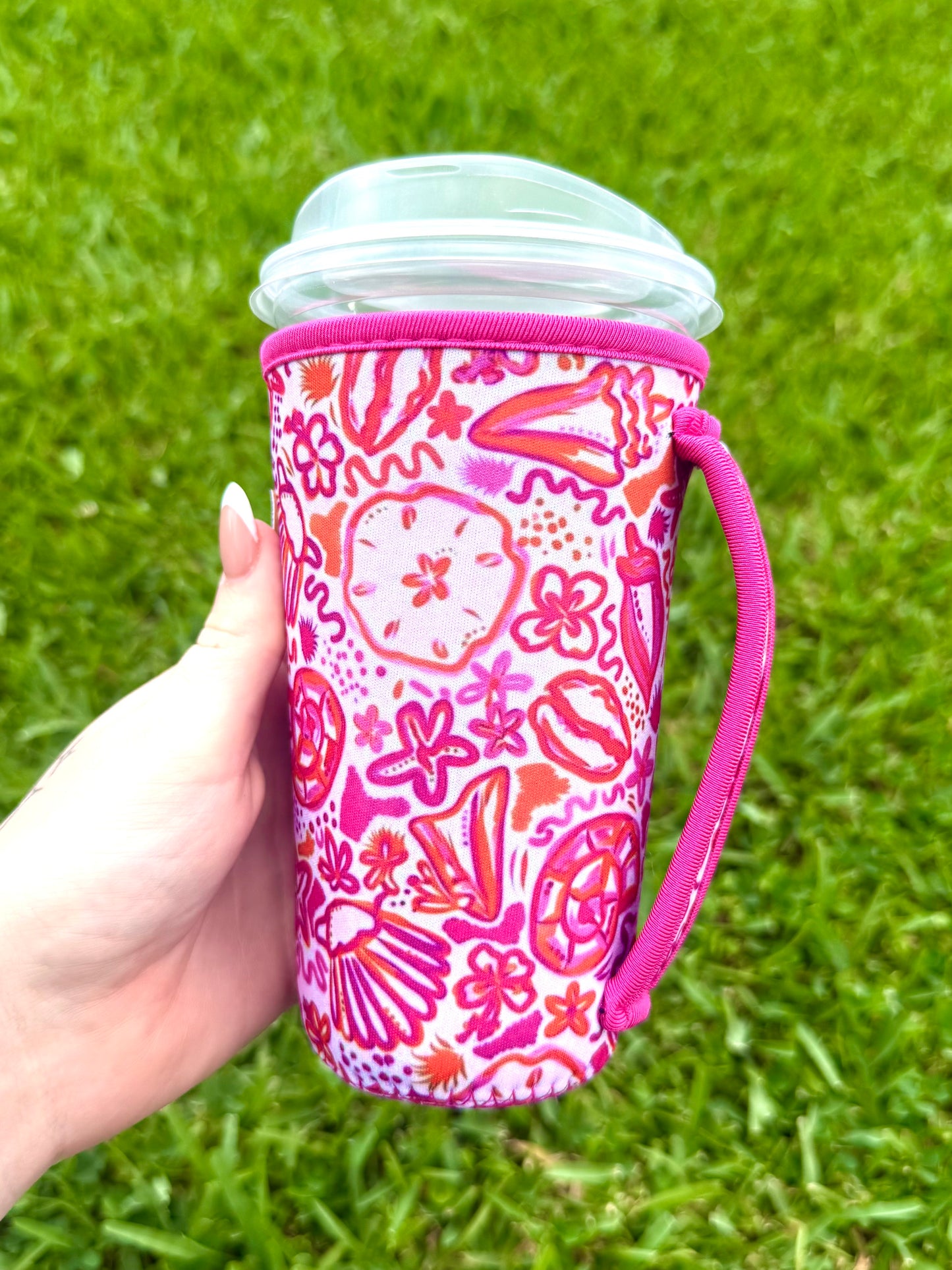 Pink Shell Large W Handle