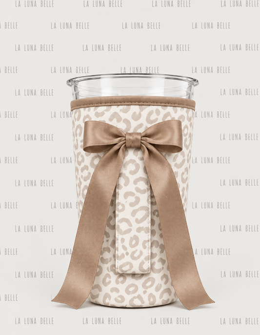 Pre Order: Neutral Leopard Large Cup Sleeve