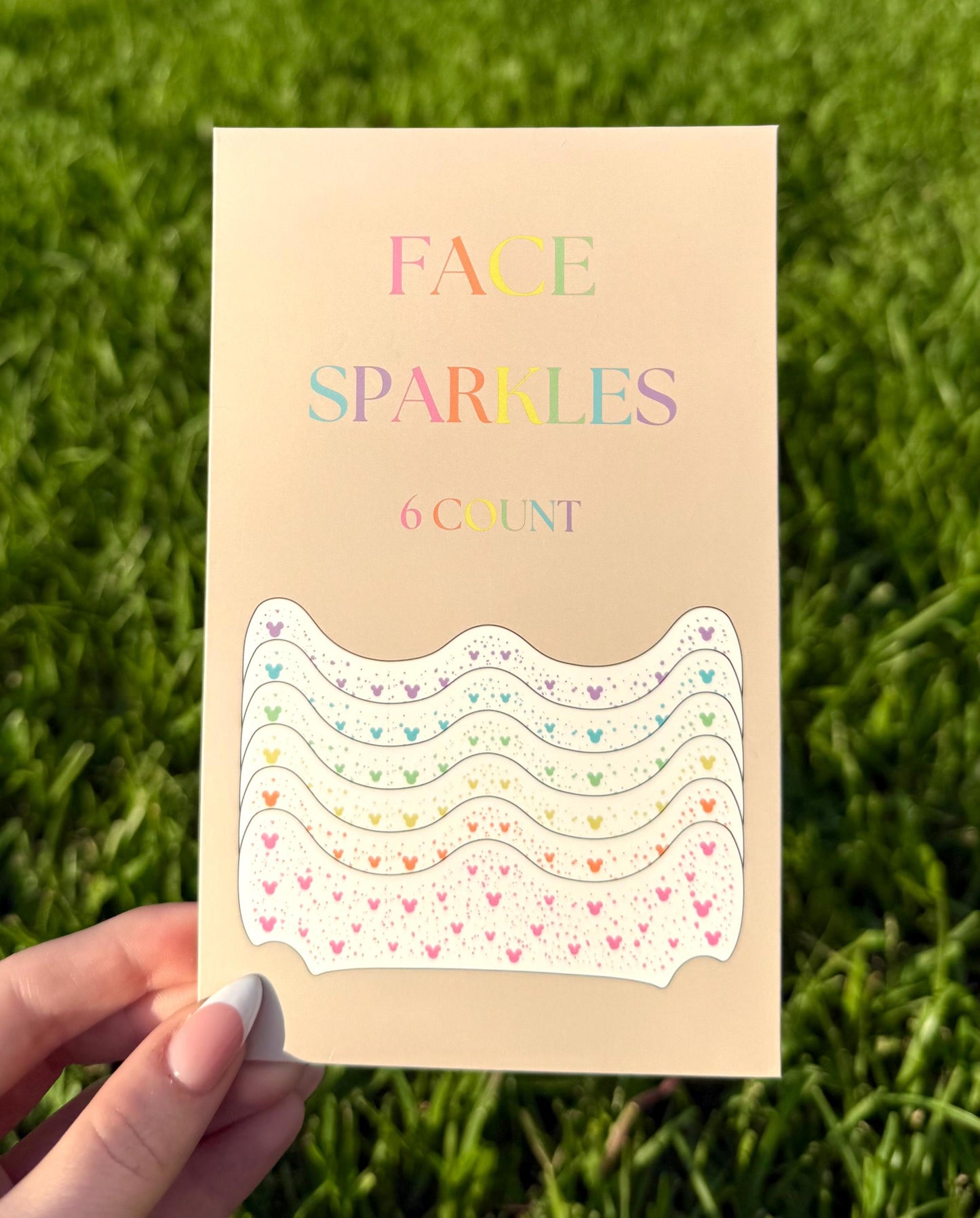 FACE SPARKLES Mouse Pastel Colors 6pc