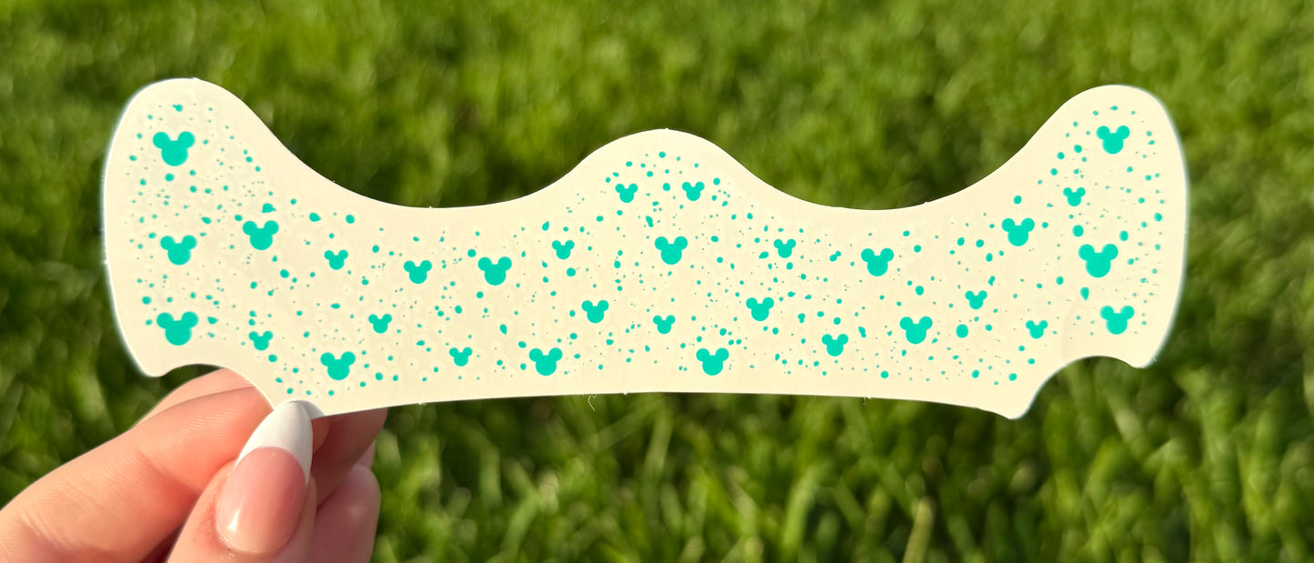 8pc Neon Mouse Face Sparkles