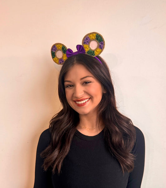 Mardi Gras King Cake Minnie Ears