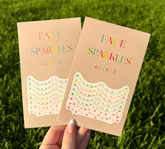 12pc FACE SPARKLES Mouse Neon and Pastel Colors