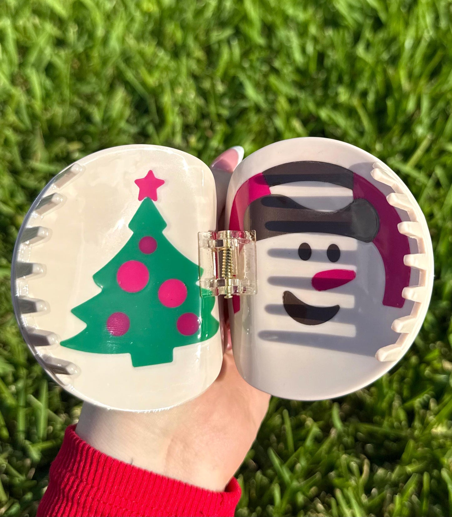 Christmas Pillsbury Cookie Double Sided Claw Clip