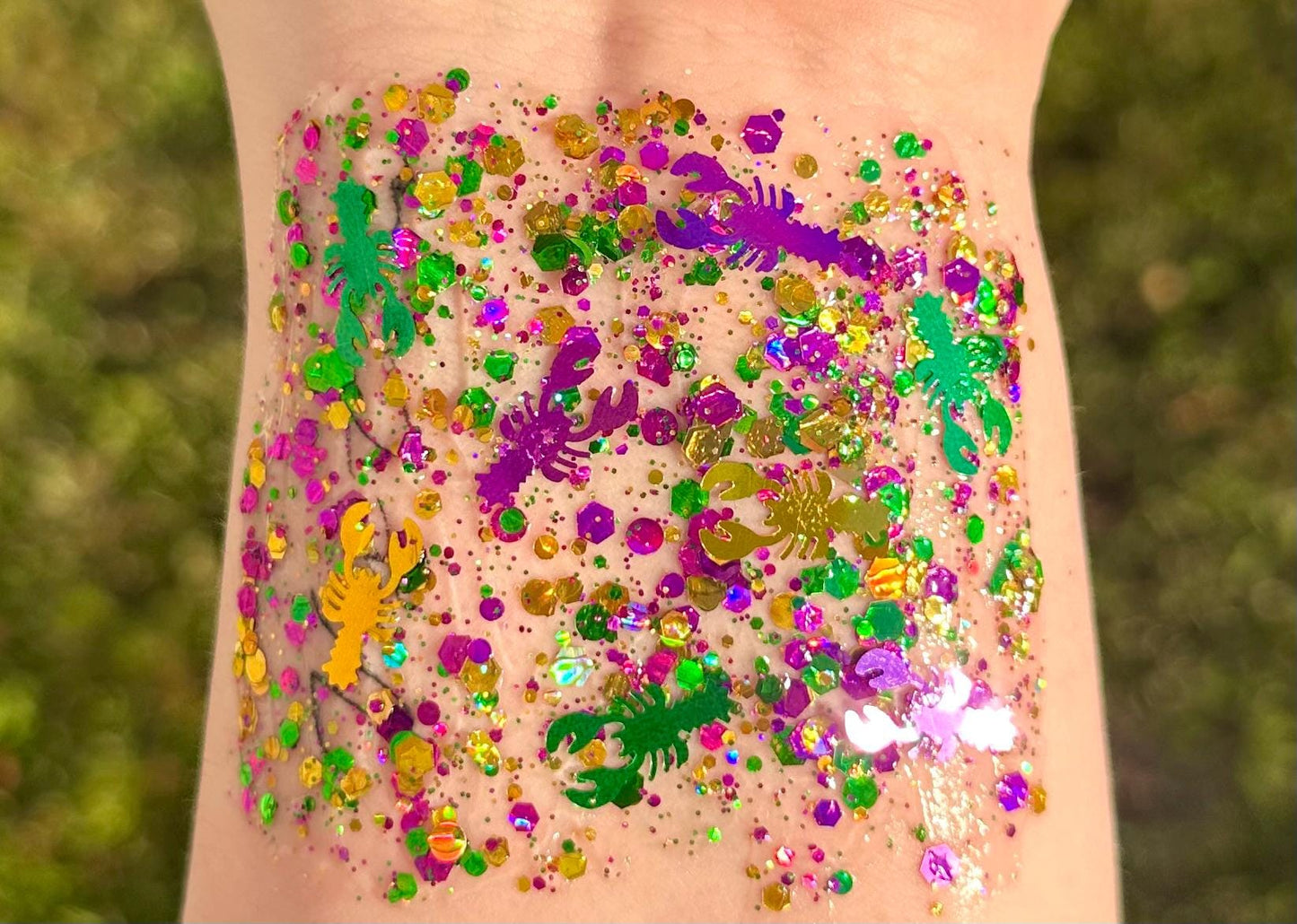 Organic Mardi Gras Crawfish Hair/Body/Face Glitter