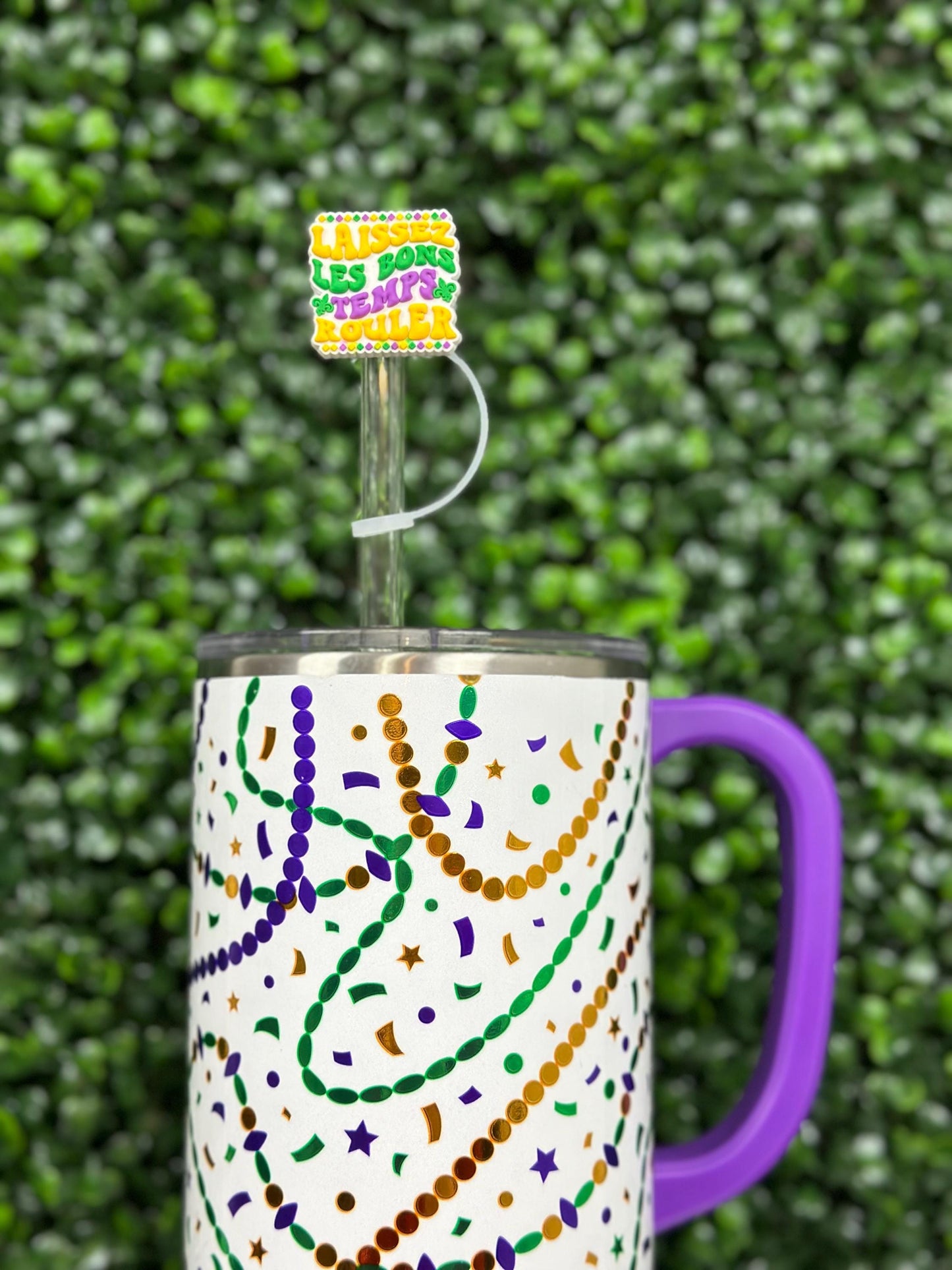 Let the Good Times Roll Mardi Gras Straw Topper