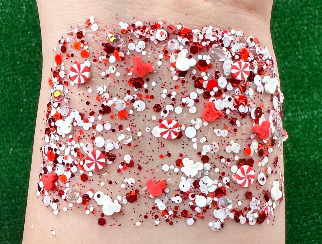 Christmas Mickey Peppermint Organic Hair/Body/Face Glitter