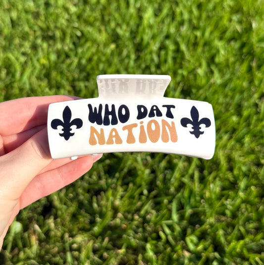 Who Dat Saints Claw Clip