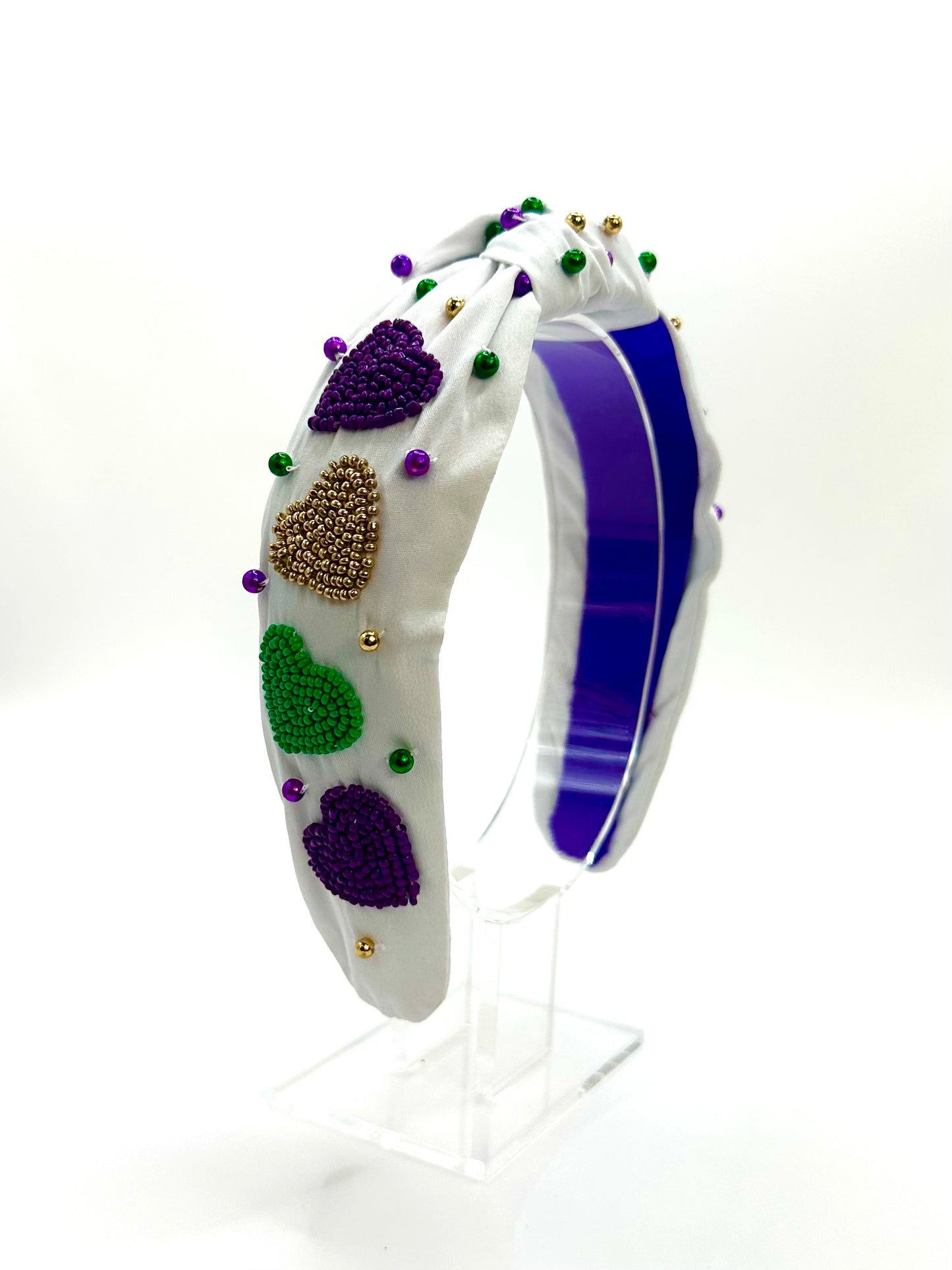 Mardi Gras Heart Headband