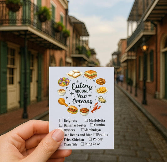 Eating Around New Orleans Temporary Bucket List Arm Tattoo | New Orleans | Eating Around New Orleans | NOLA|Bucket List | King Cake|Crawfish