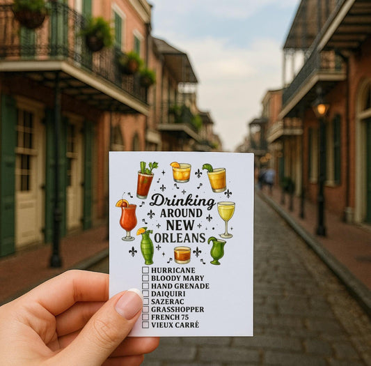 Drinking Around New Orleans Temporary Bucket List Arm Tattoo | New Orleans | Drinking Around New Orleans | NOLA | Drinking Bucket List