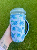 Blue Hydrangea Large Cup Sleeve