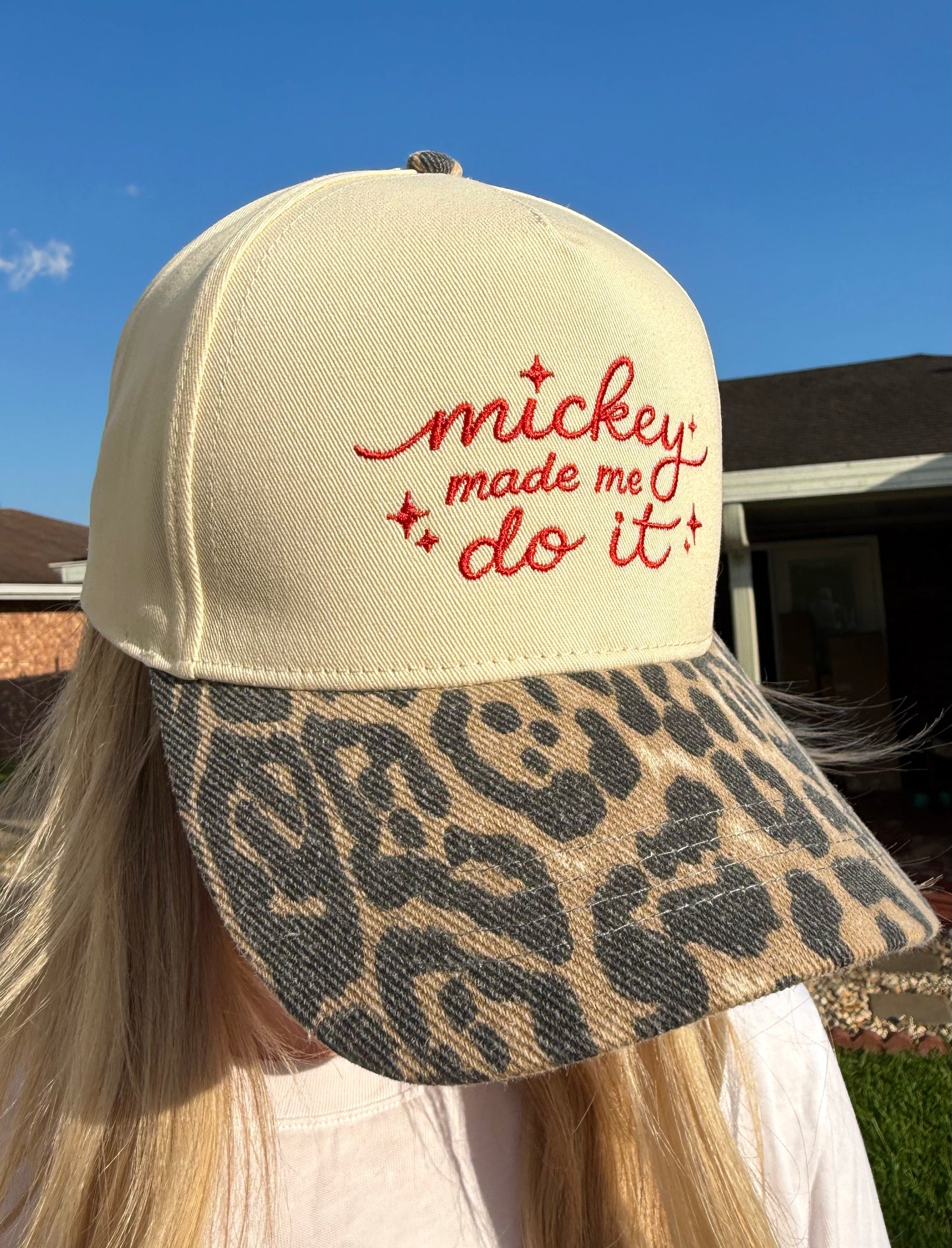 Mickey Made Me Do It Leopard Hat
