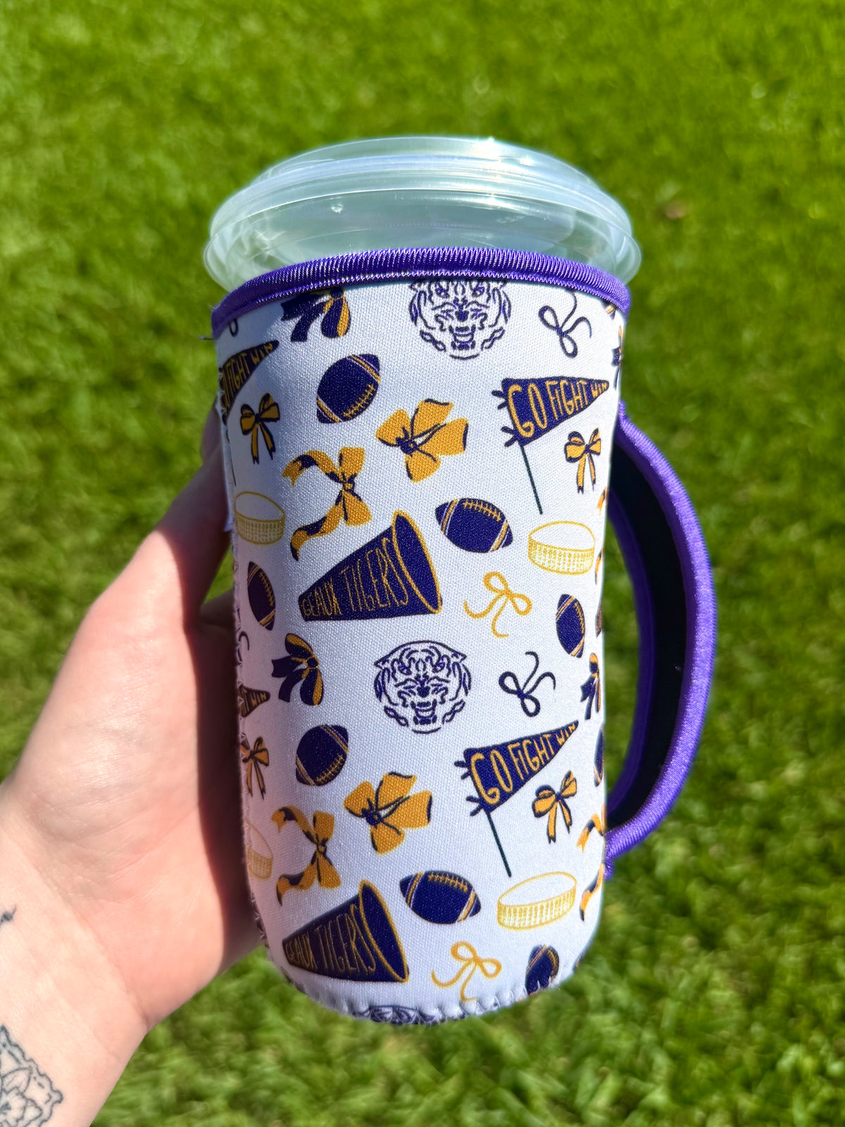 Go Fight Win LSU Large Cup Sleeve