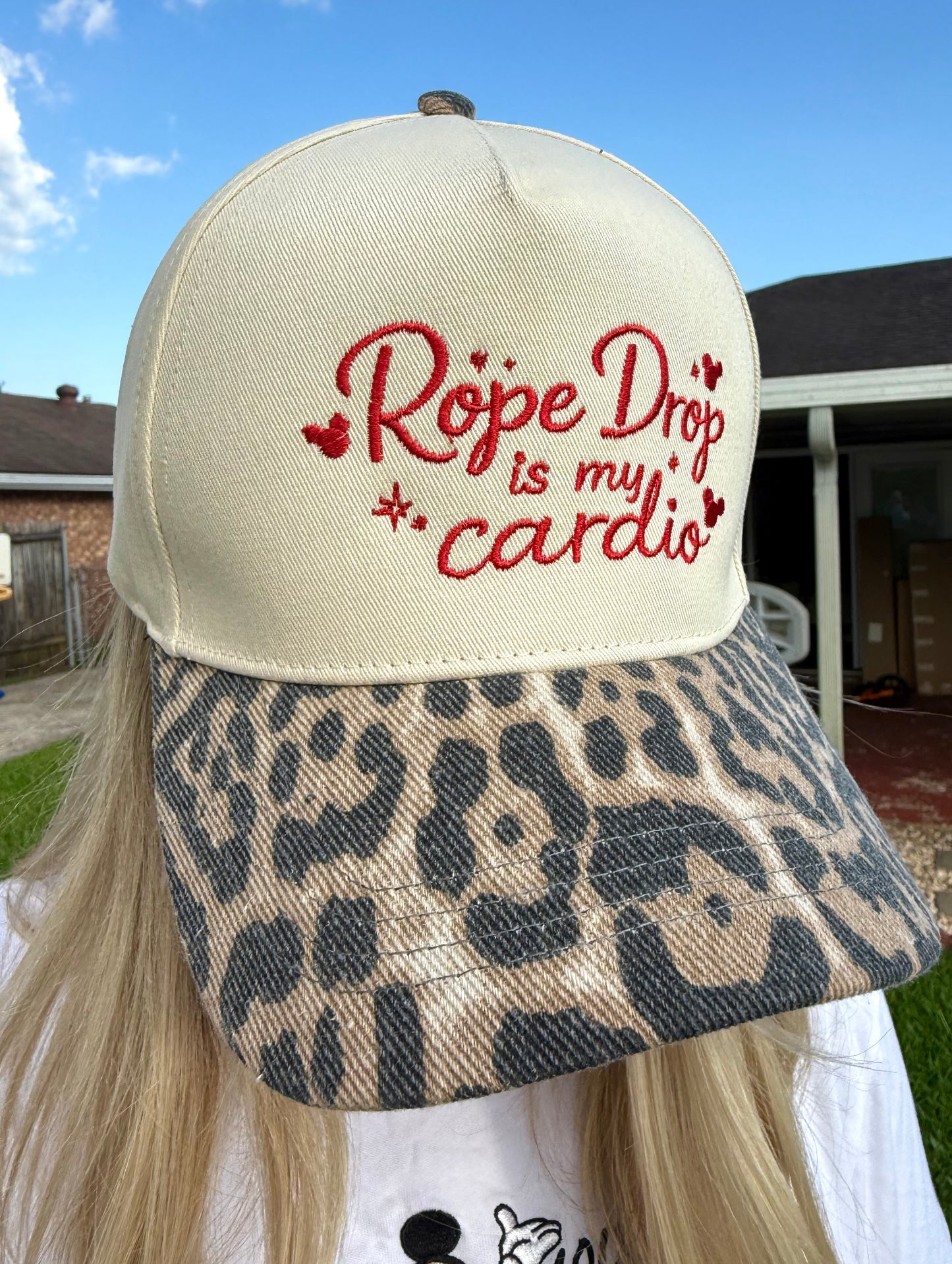 Rope Drop Is My Cardio Leopard Hat