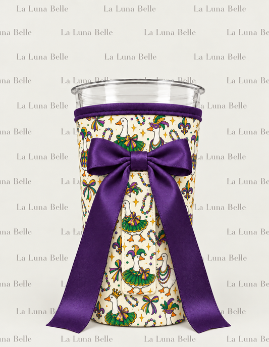 Pre Order: Mardi Gras Goose Large Cup Sleeve