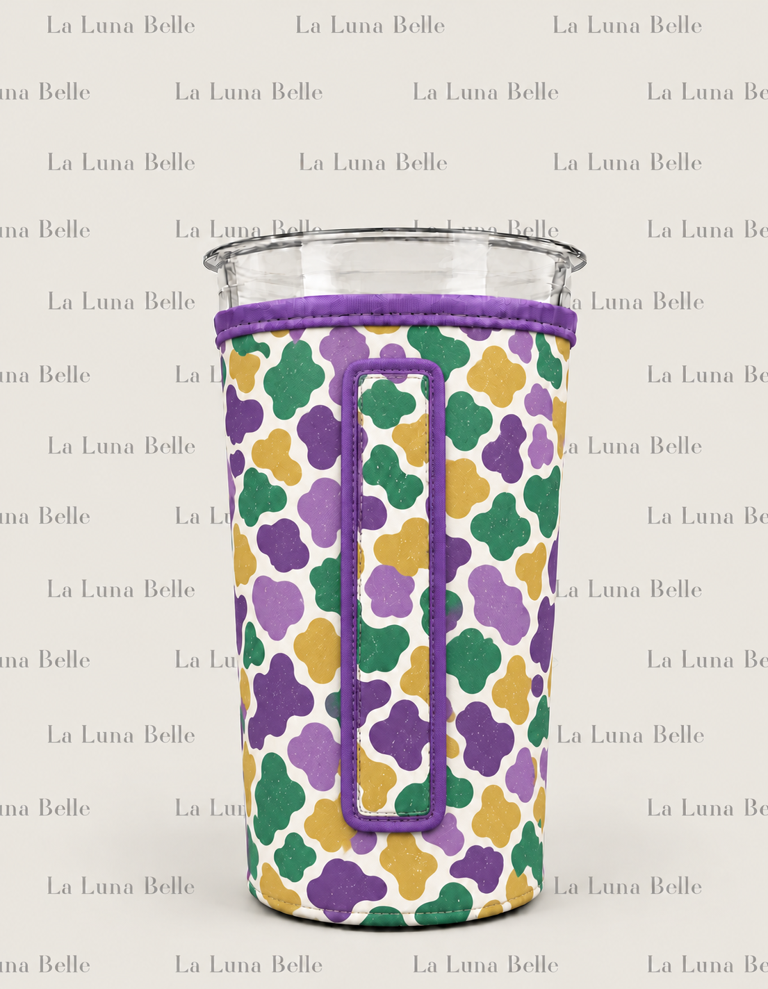 Pre Order: Mardi Gras Camo Large Cup Sleeve