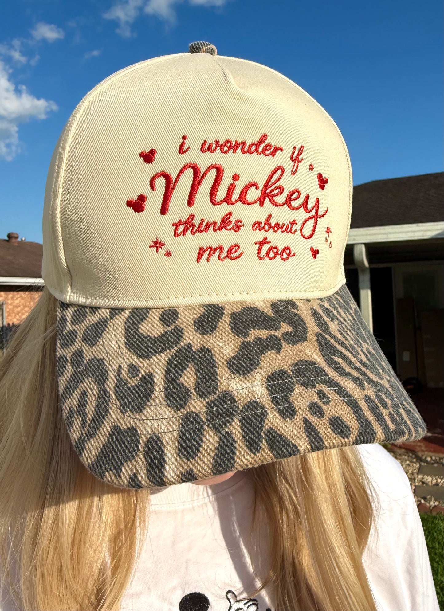 I Wonder If Mickey Thinks About Me Too Leopard Hat