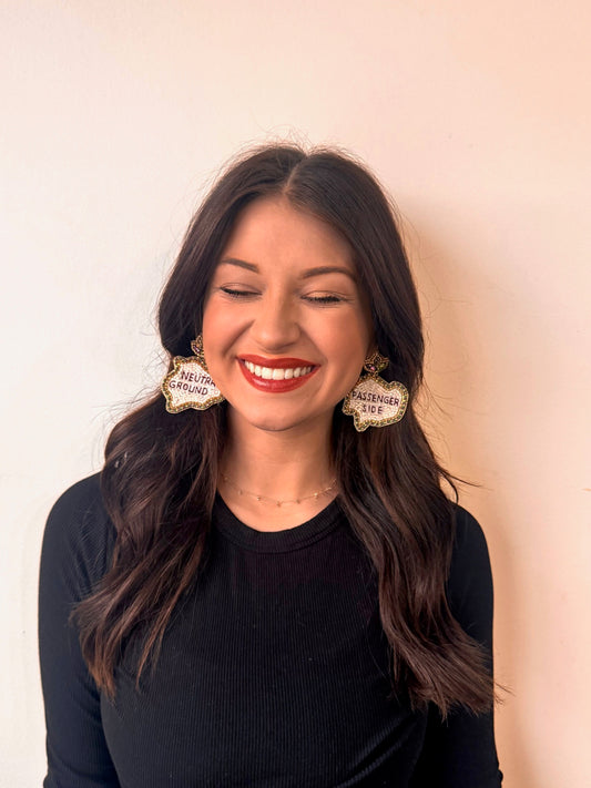 Passenger Side/Neutral Ground Beaded Earrings