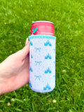 Teal Castle Slim Can Sleeve