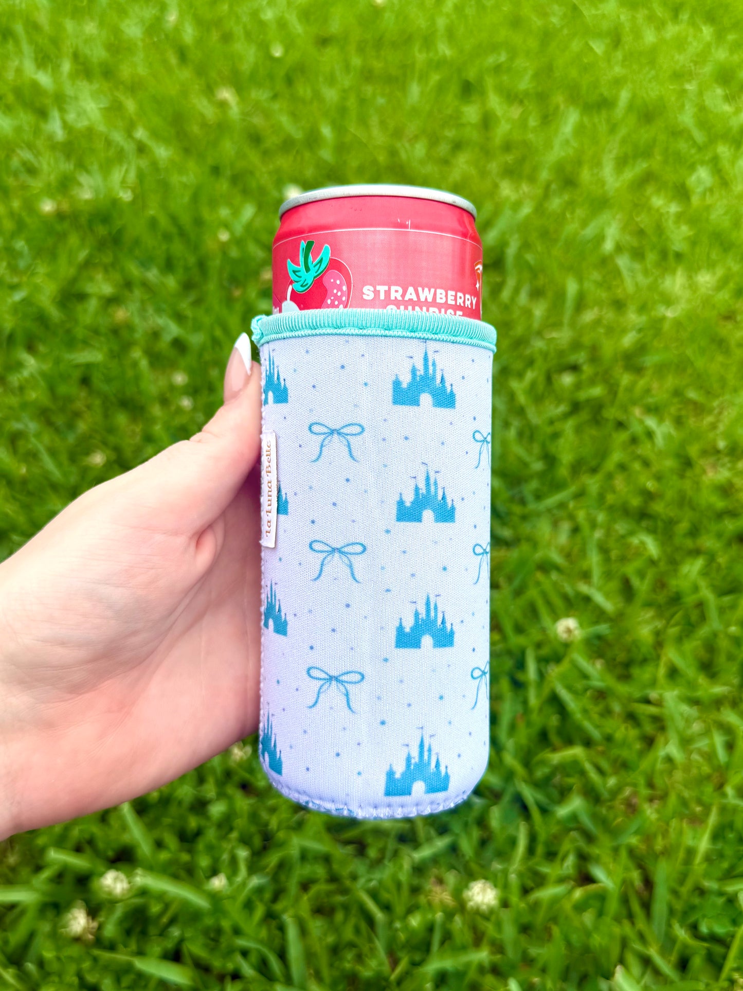 Teal Castle Slim Can