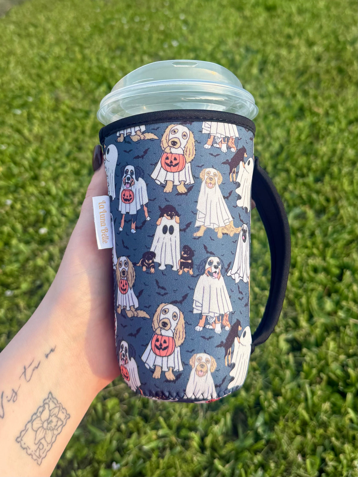 Halloween Dog Large Cup Sleeve With Handle