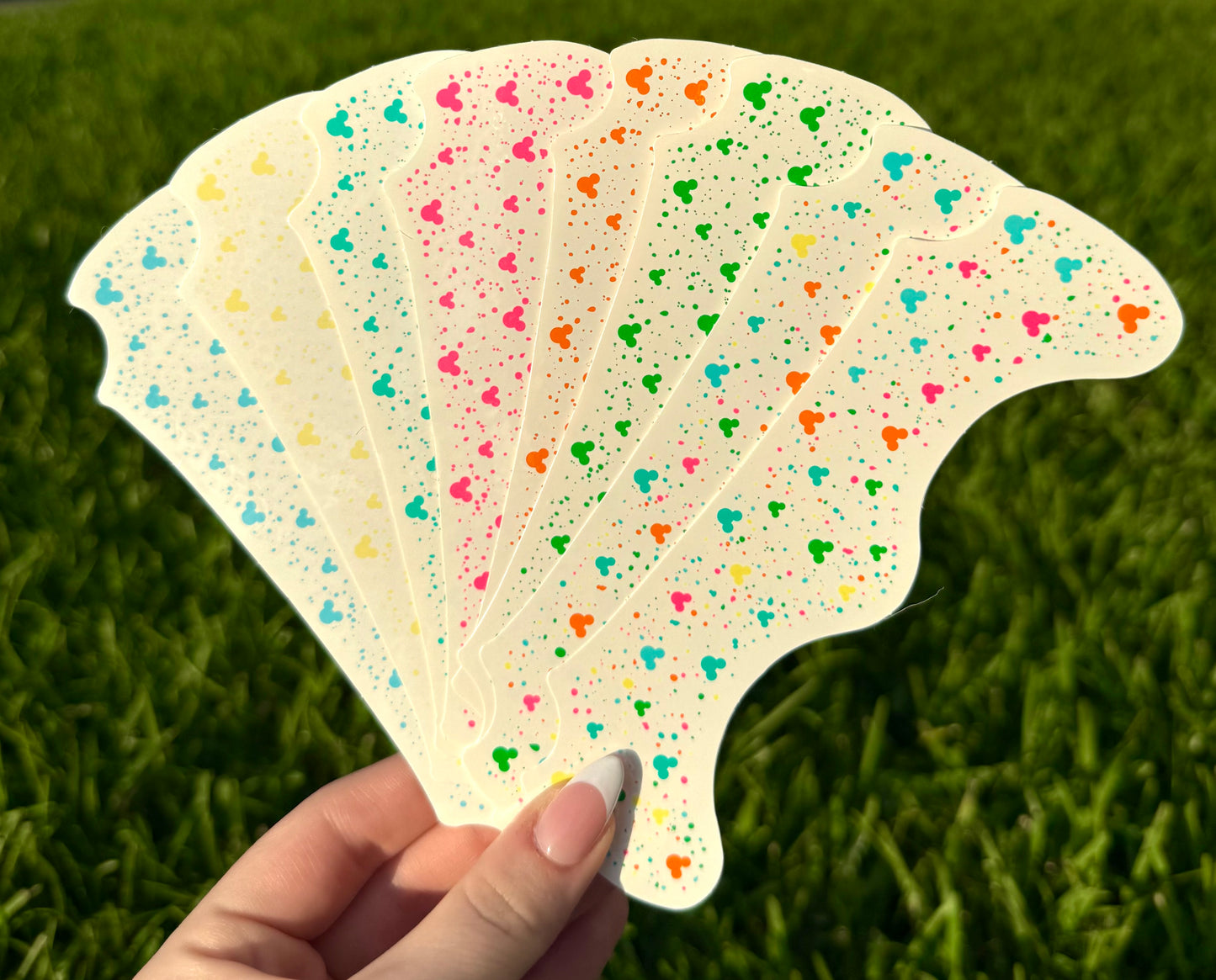 8pc Neon Mouse Face Sparkles