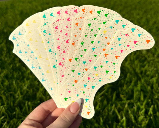 8pc Neon Mouse Face Sparkles