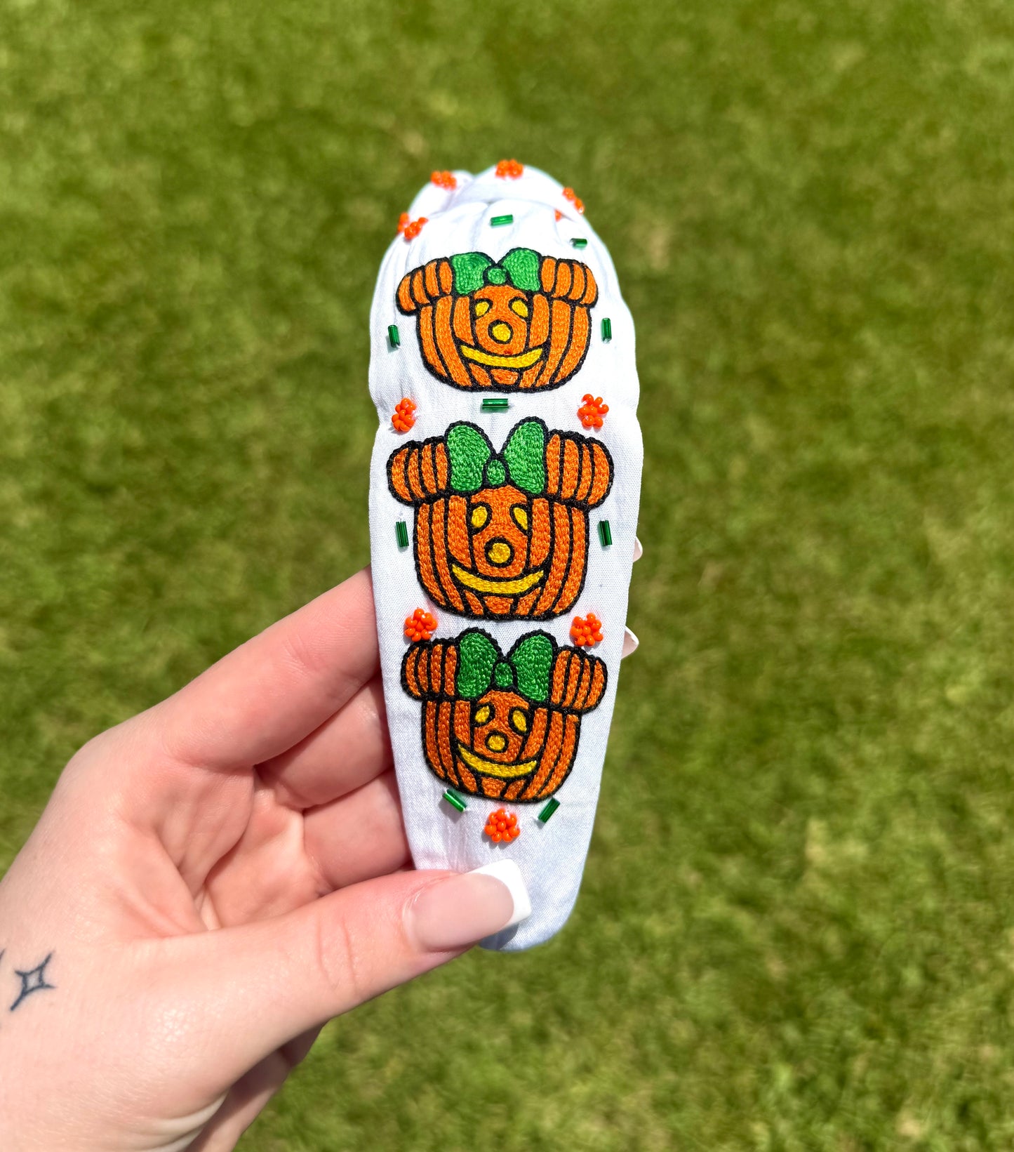 White Pumpkin Headband