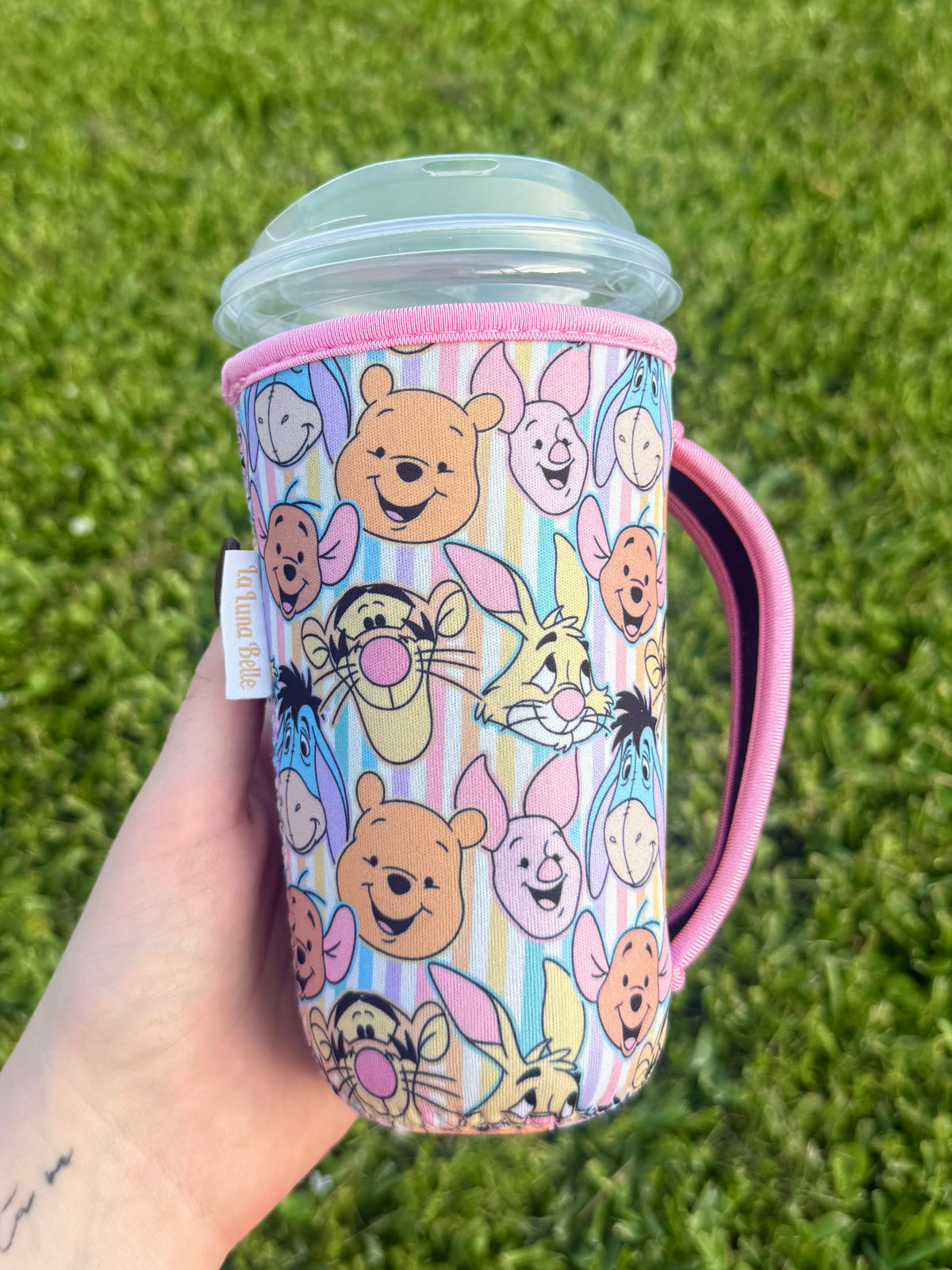 Disney Winnie the Pooh Stripe Large Cup Sleeve With Handle