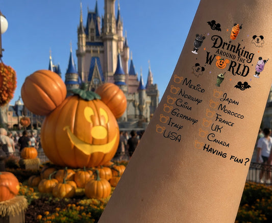 Halloween Drinking Around the World Checklist Tattoo