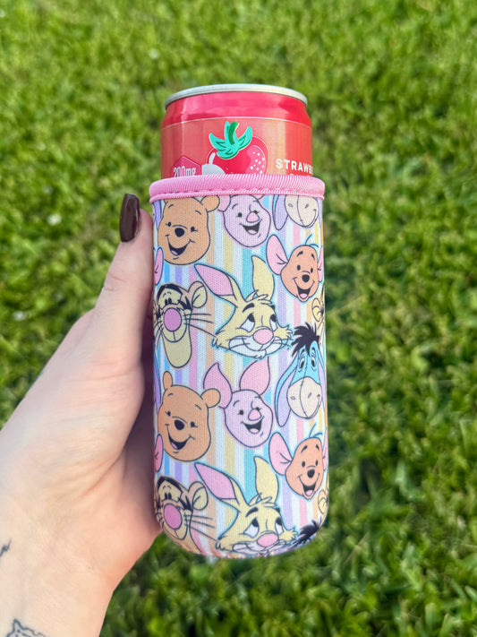 Winnie the Pooh Stripe Slim Can Sleeve