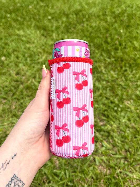 Cherry Slim Can Sleeve